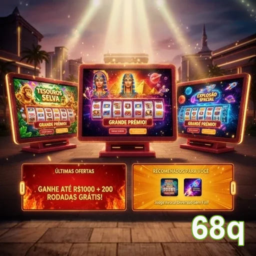 Ilustração de Explore a Diversão dos Jogos Live e Slots no 68q